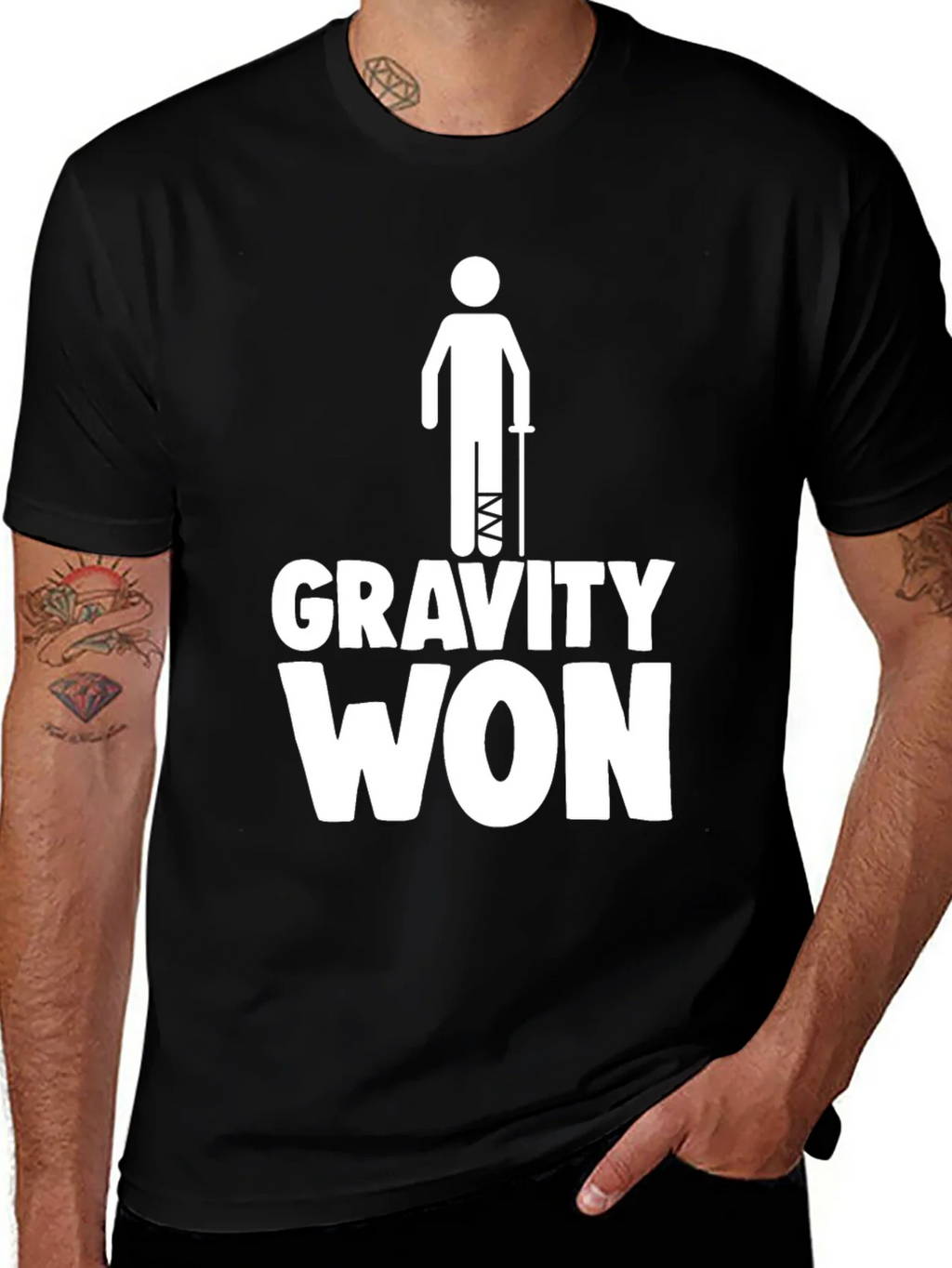 Gravity Won Funny Injury T-Shirt