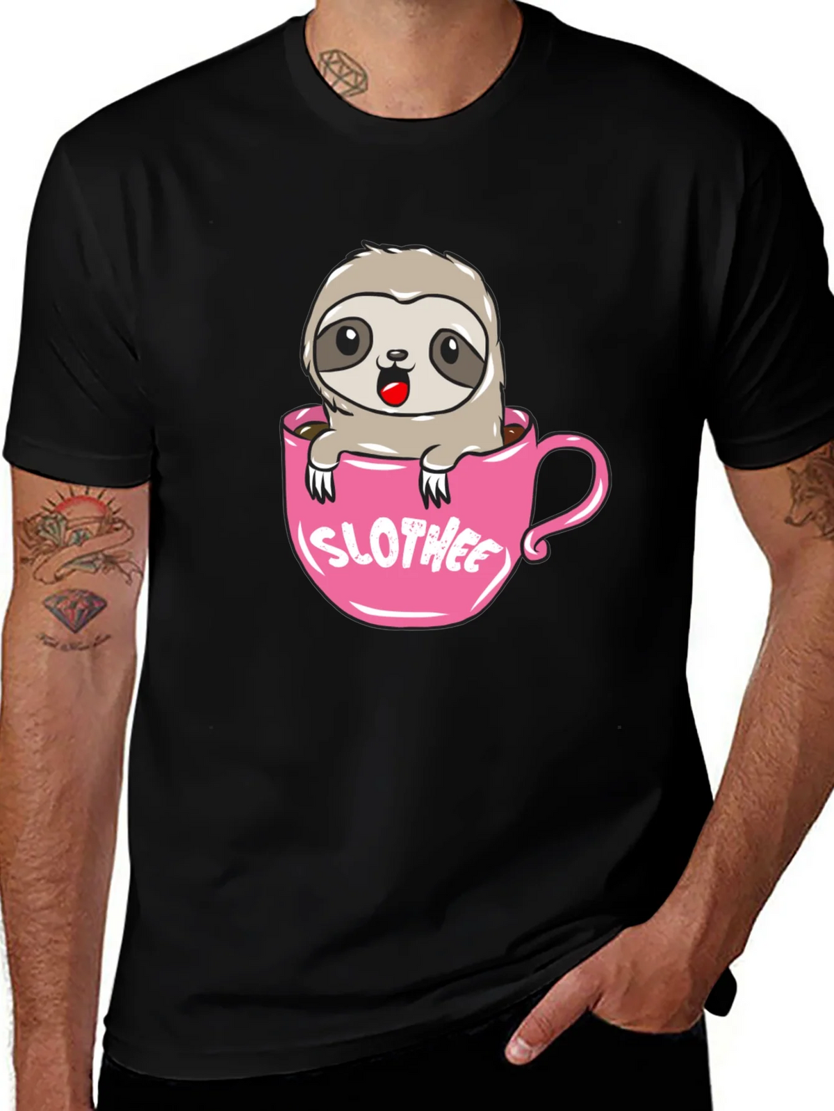Sloth in a Cup T-Shirt - Adorable & Comfy