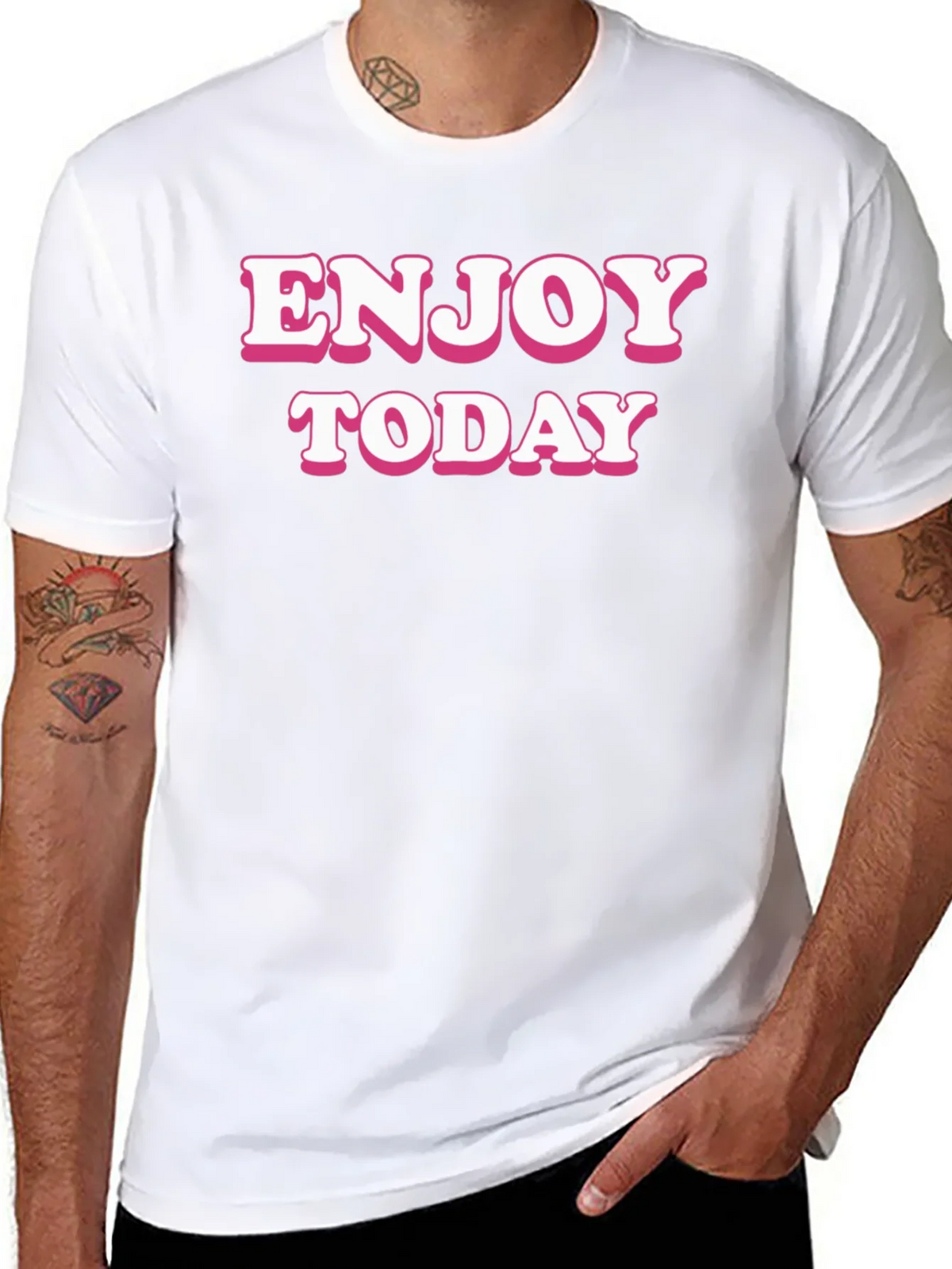 Enjoy Today Black Graphic Tee