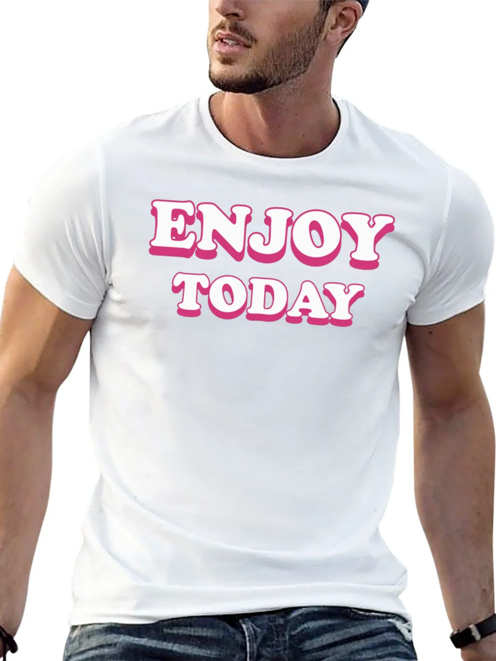 Enjoy Today Black Graphic Tee