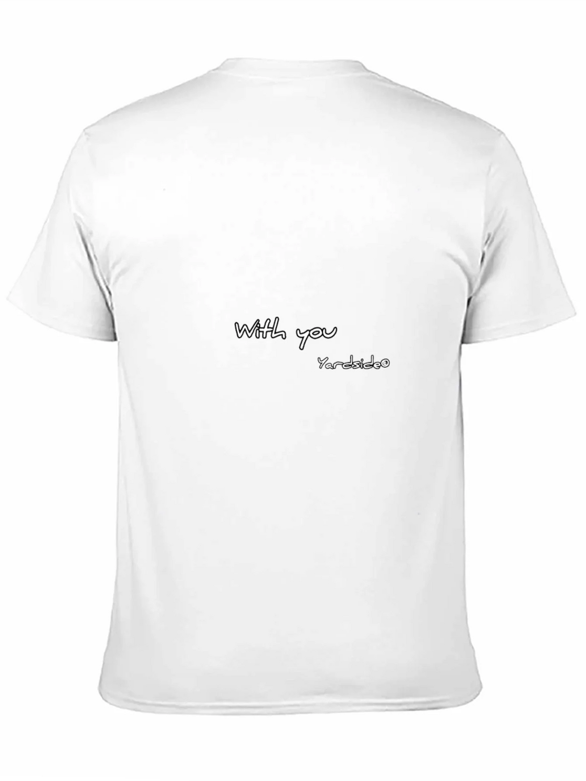 Modern Black T-Shirt with With you Yardside Design