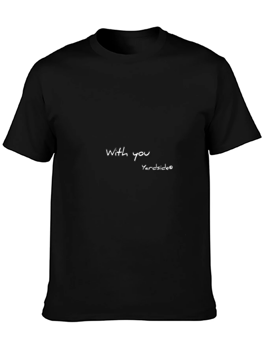 Modern Black T-Shirt with With you Yardside Design