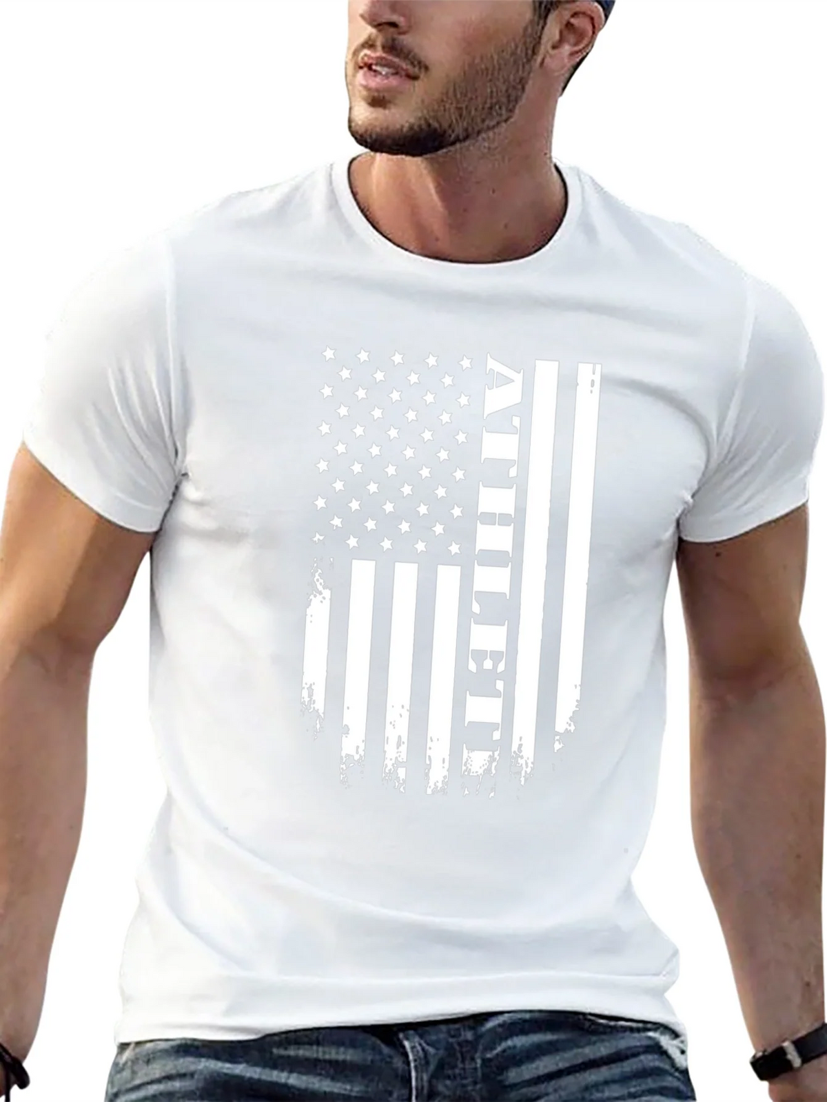 Athlete USA Flag Graphic T-Shirt