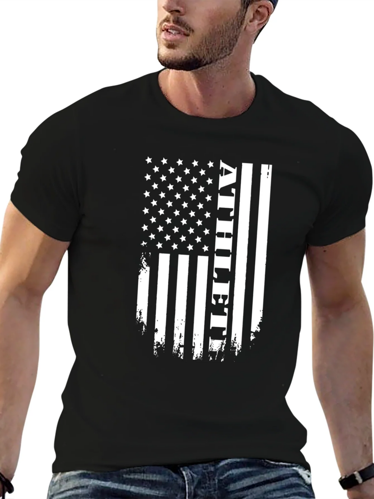 Athlete USA Flag Graphic T-Shirt