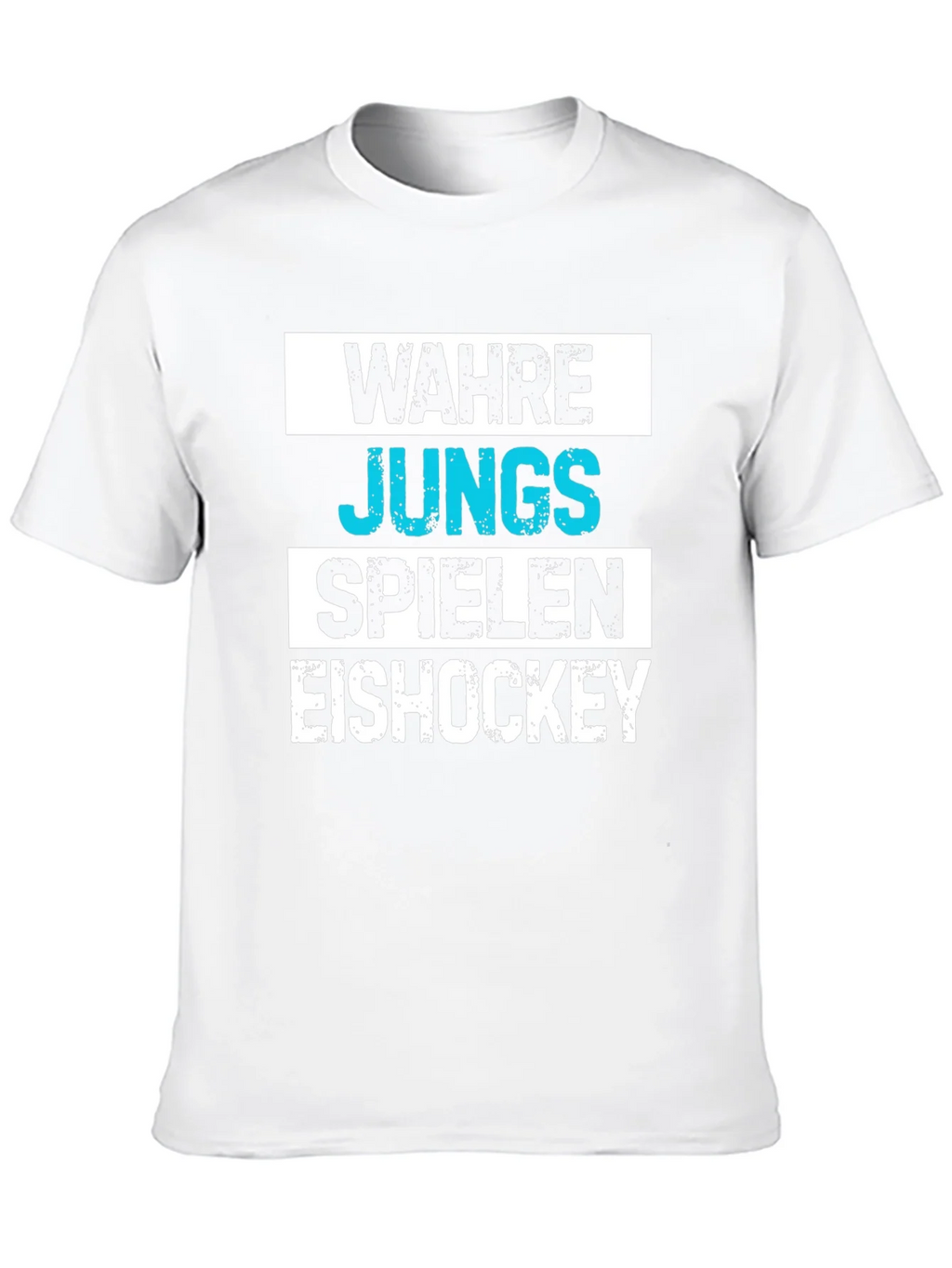 Wahre Jungs Spielen Eishockey Black T-Shirt