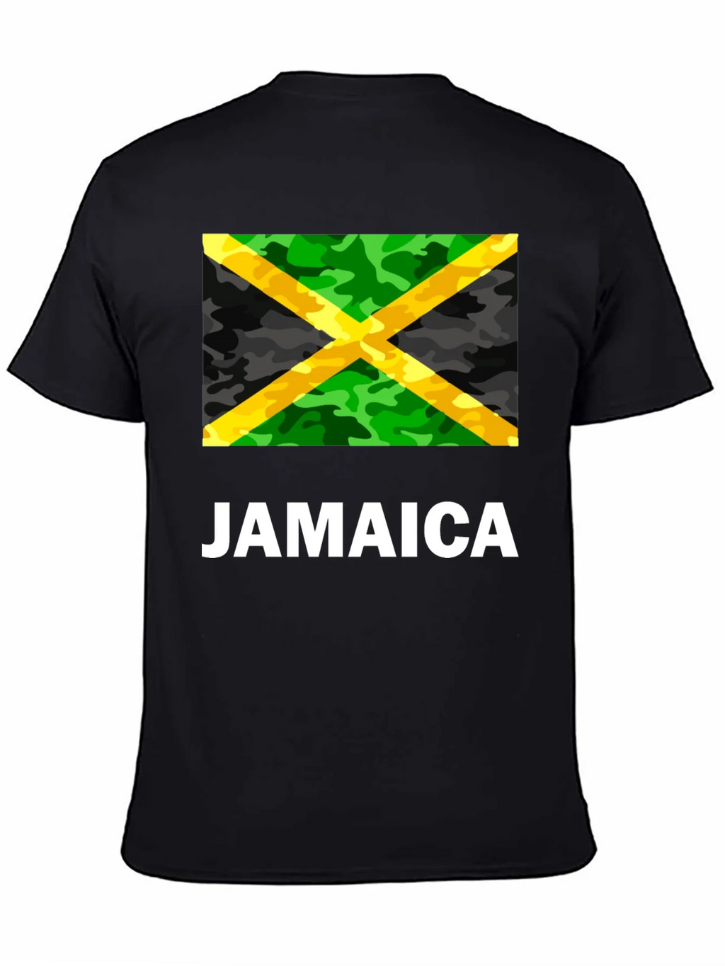 Jamaica Flag Camo Print T-Shirt