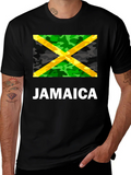 Jamaica Flag Camo Print T-Shirt