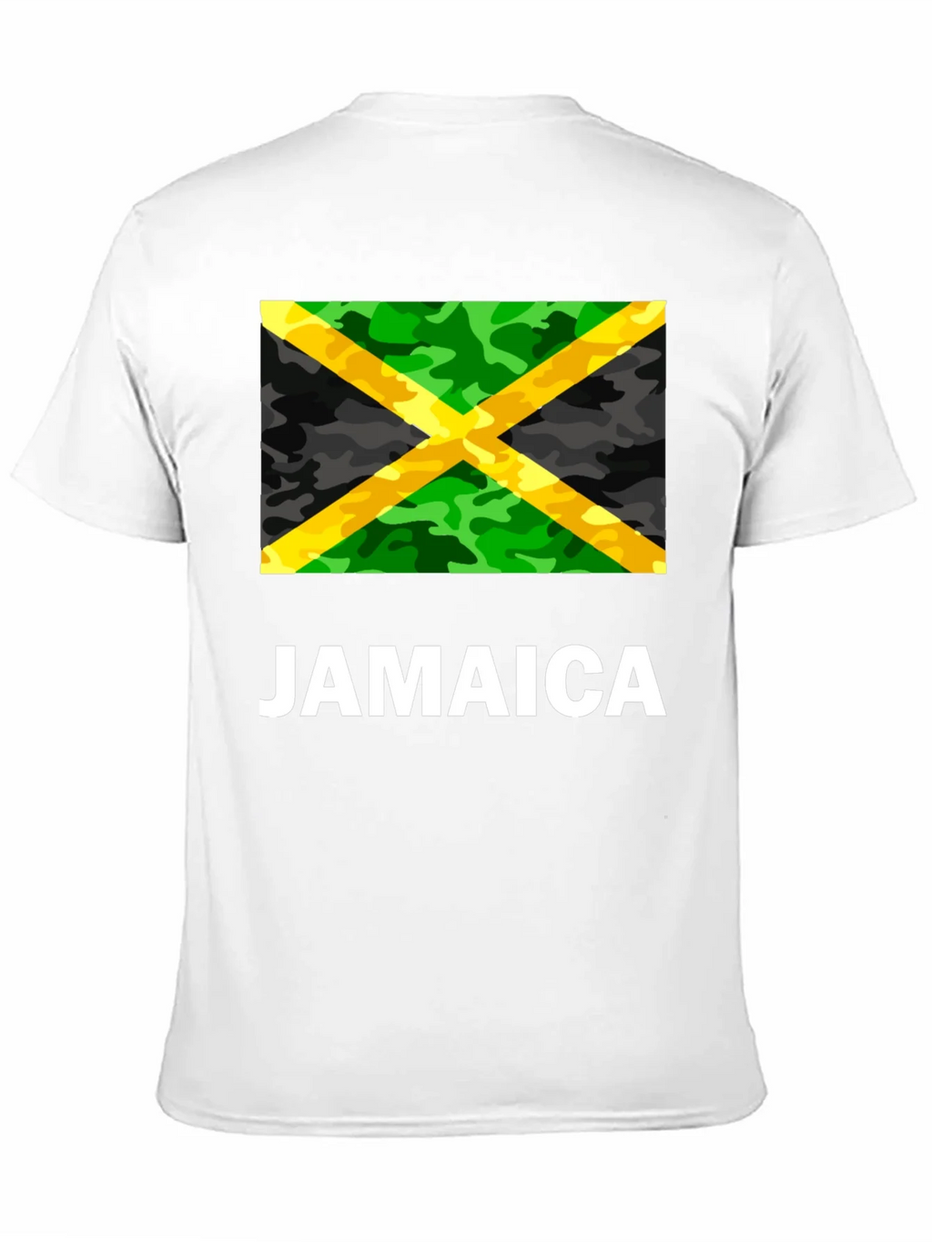 Jamaica Flag Camo Print T-Shirt
