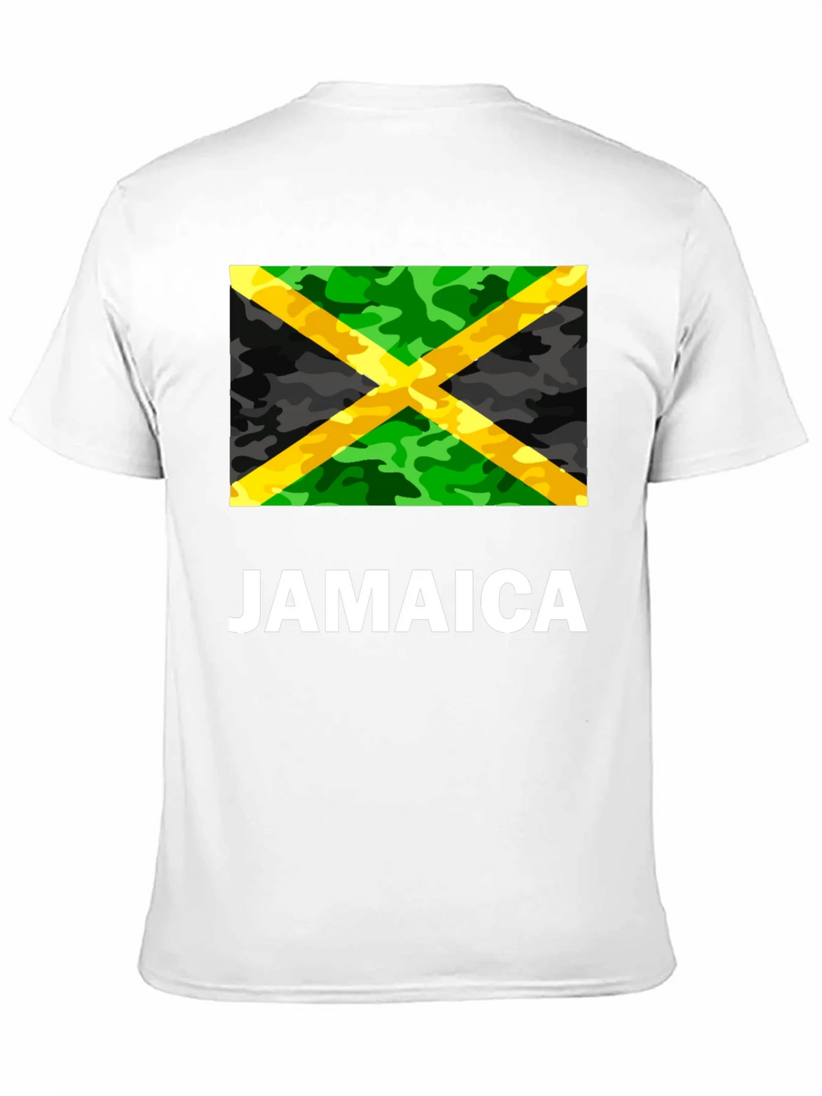 Jamaica Flag Camo Print T-Shirt