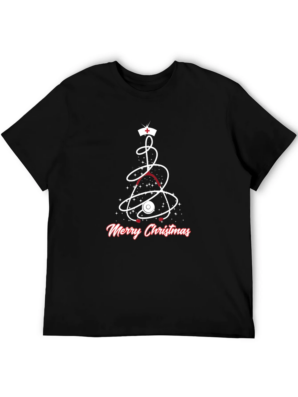 Medical Christmas T-Shirt - Nurse Stethoscope Holiday Tee