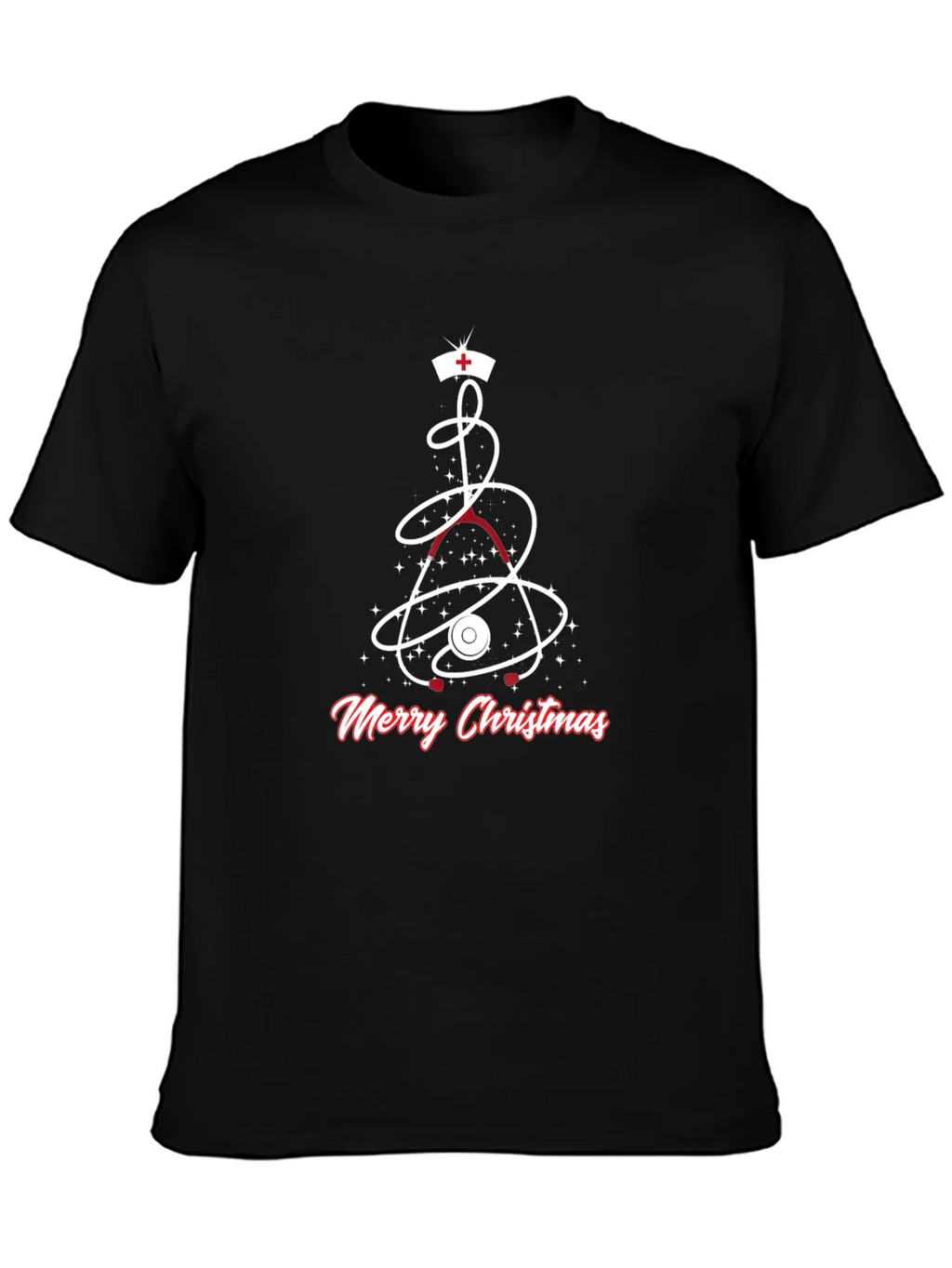 Medical Christmas T-Shirt - Nurse Stethoscope Holiday Tee