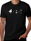 Piano + Wine = Happiness Graphic Tee