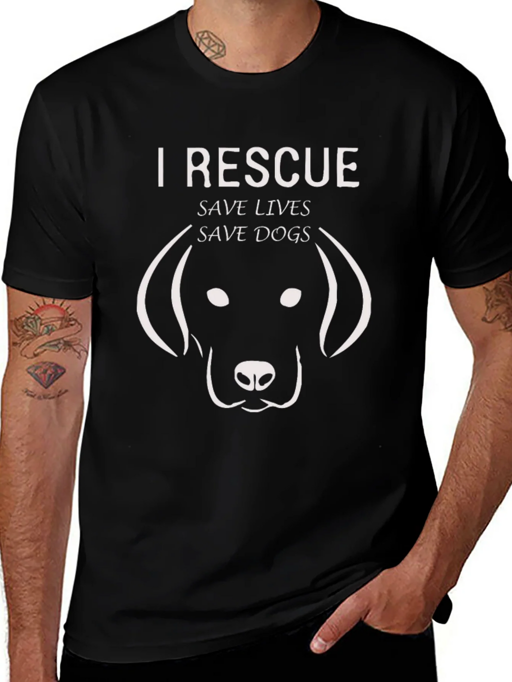 I Rescue Save Lives Save Dogs Graphic Tee
