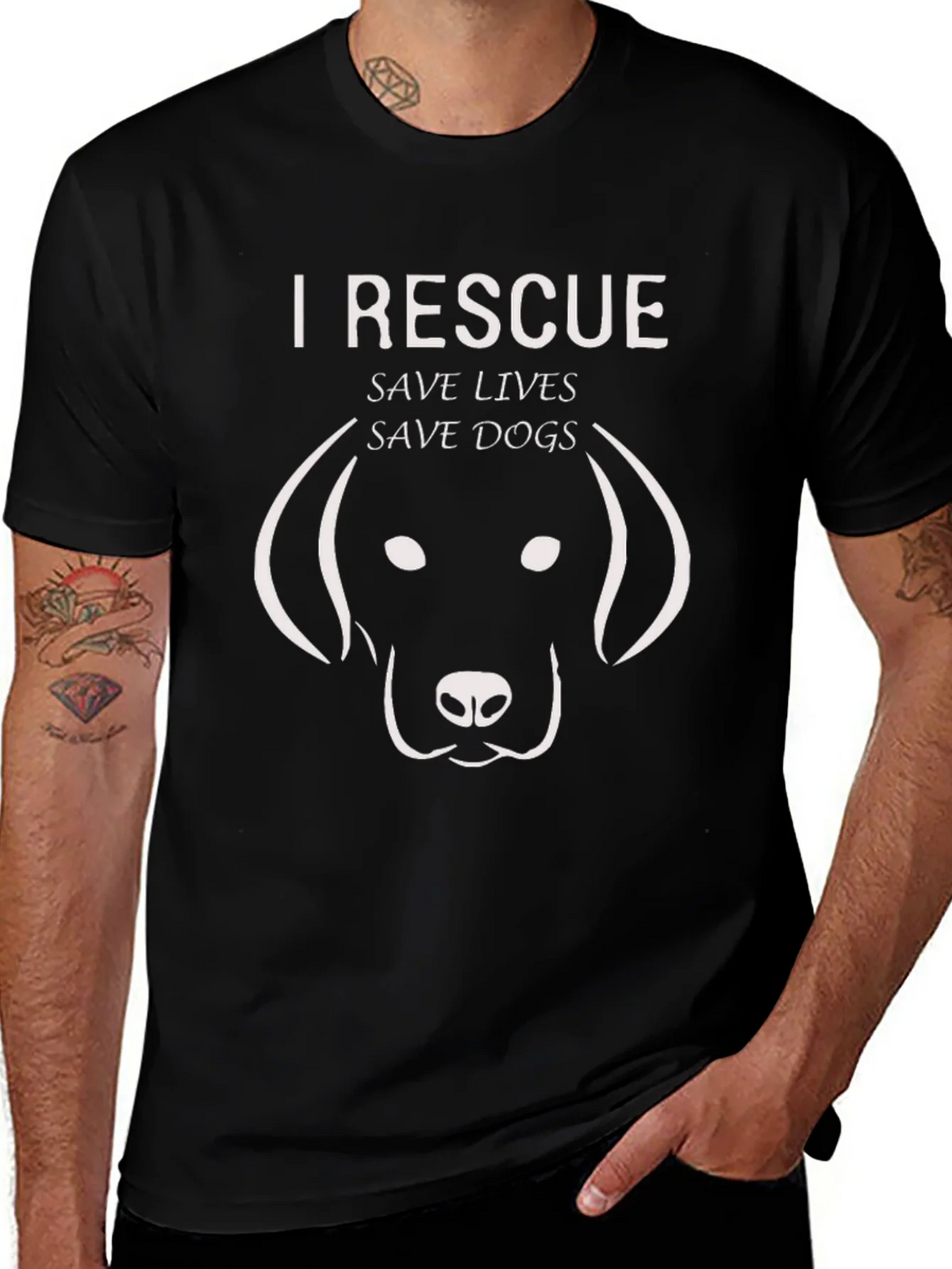 I Rescue Save Lives Save Dogs Graphic Tee