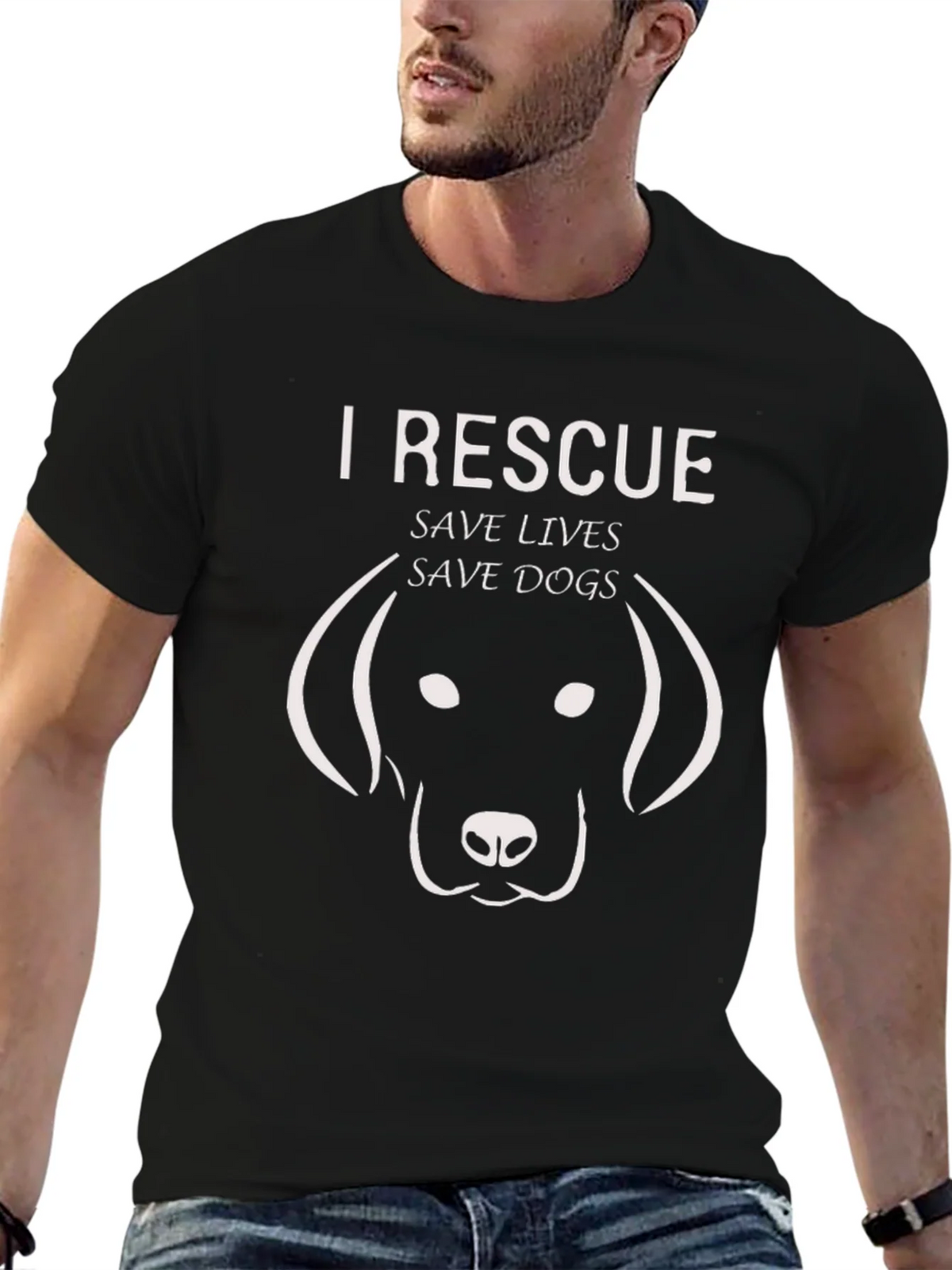 I Rescue Save Lives Save Dogs Graphic Tee