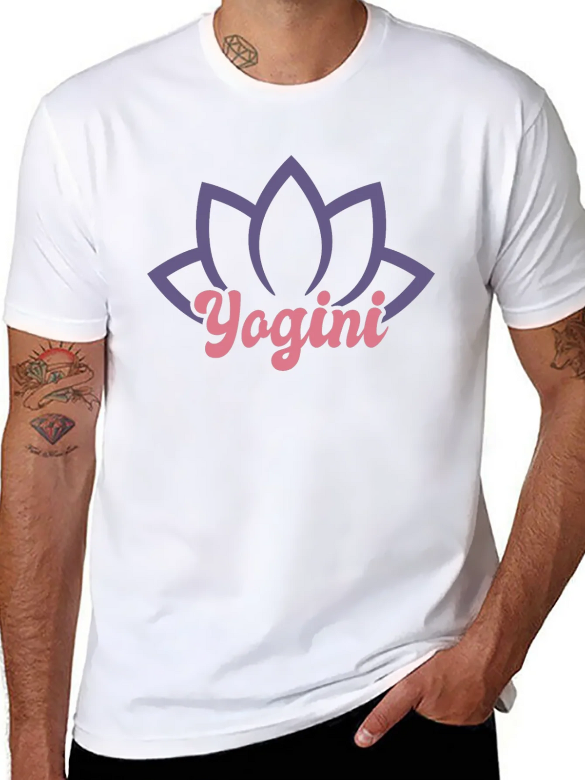 Yogini Lotus Black T-Shirt