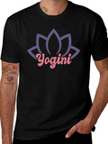 Yogini Lotus Black T-Shirt