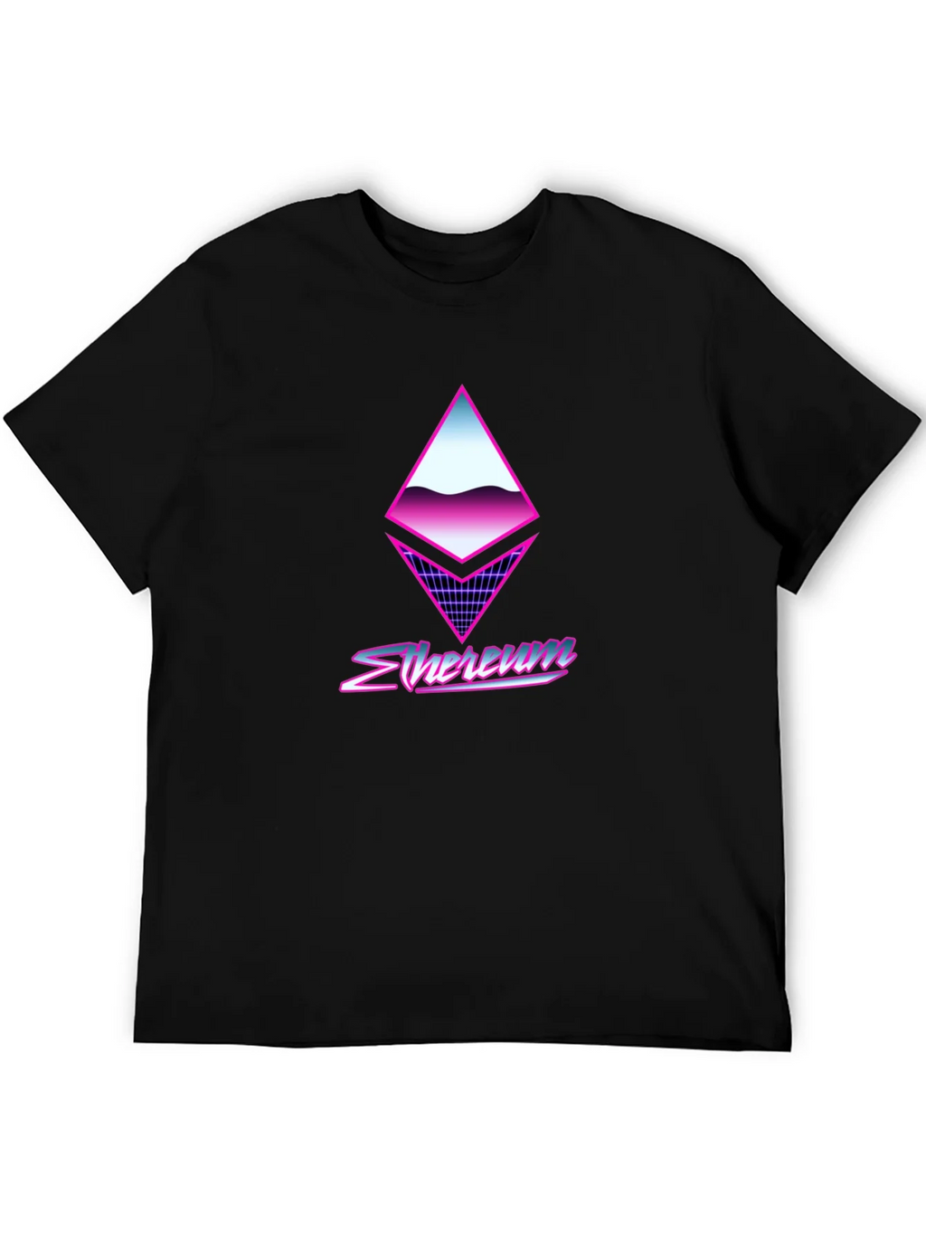 Retro Ethereum Crypto Black T-Shirt