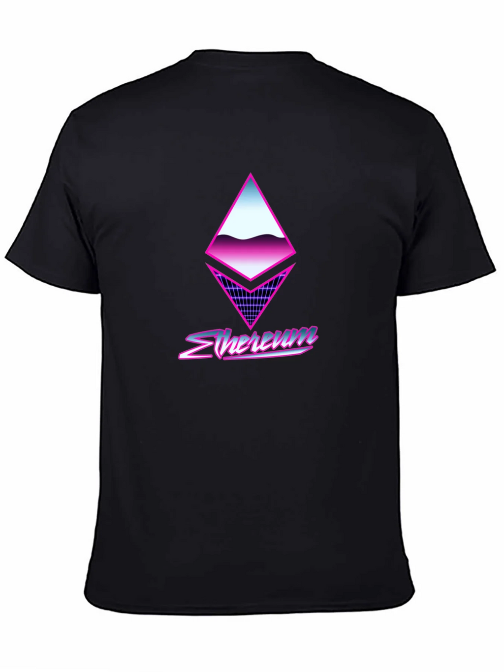 Retro Ethereum Crypto Black T-Shirt