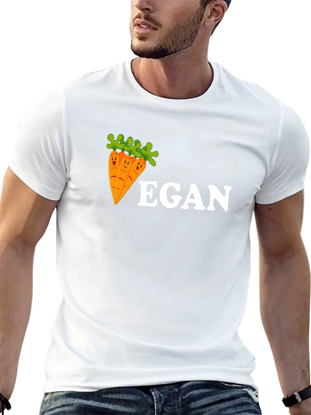 Vegan Carrot Cartoon T-Shirt