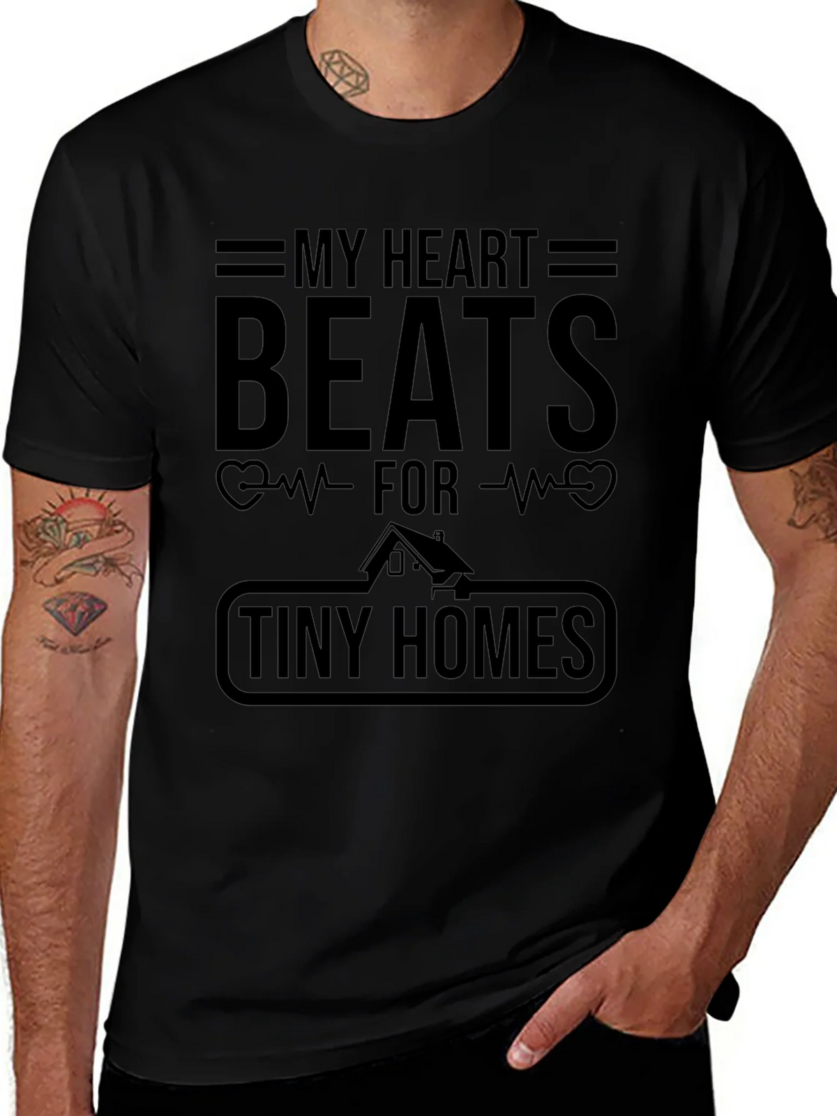 My Heart Beats For Tiny Homes Graphic T-Shirt