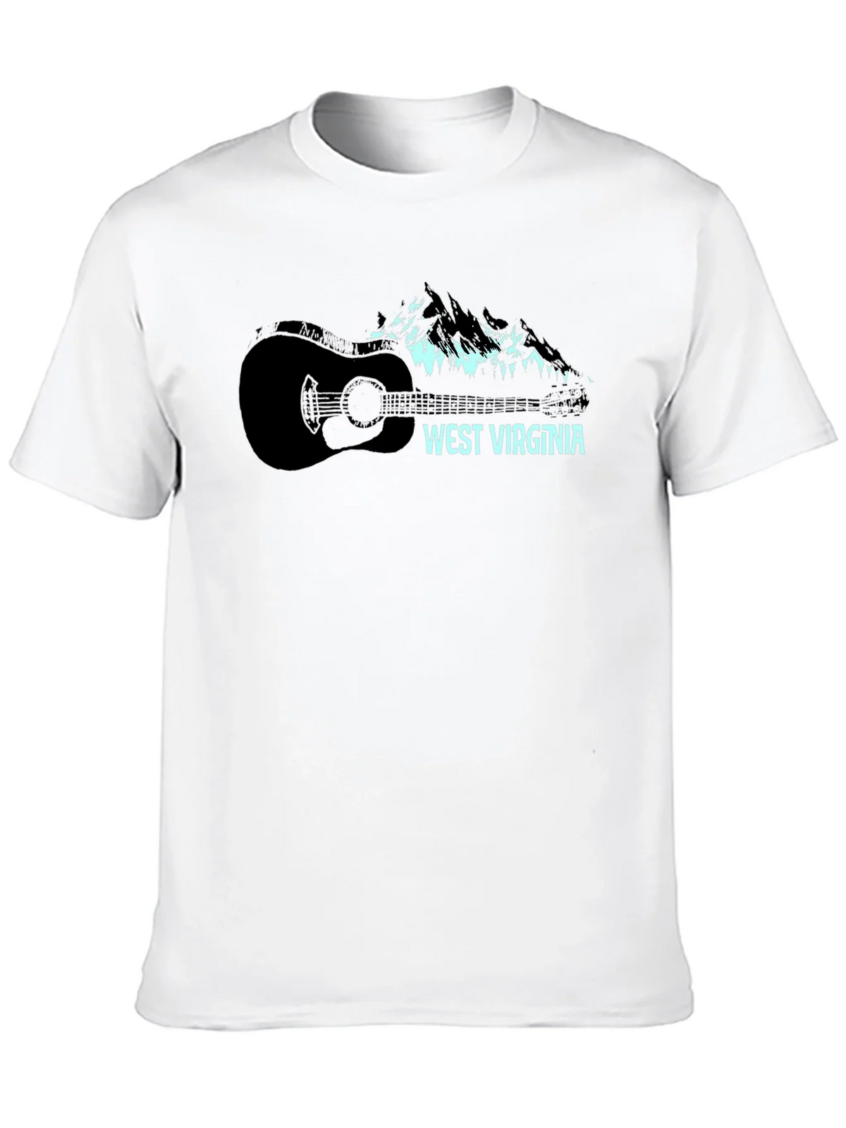 West Virginia Guitar & Mountain Graphic Tee