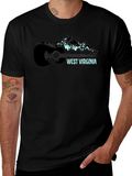 West Virginia Guitar & Mountain Graphic Tee