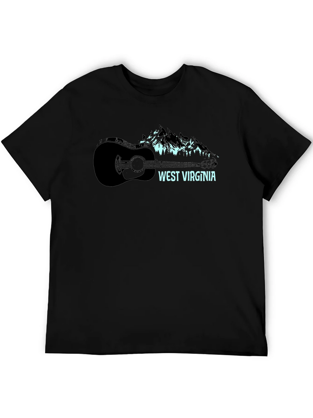 West Virginia Guitar & Mountain Graphic Tee
