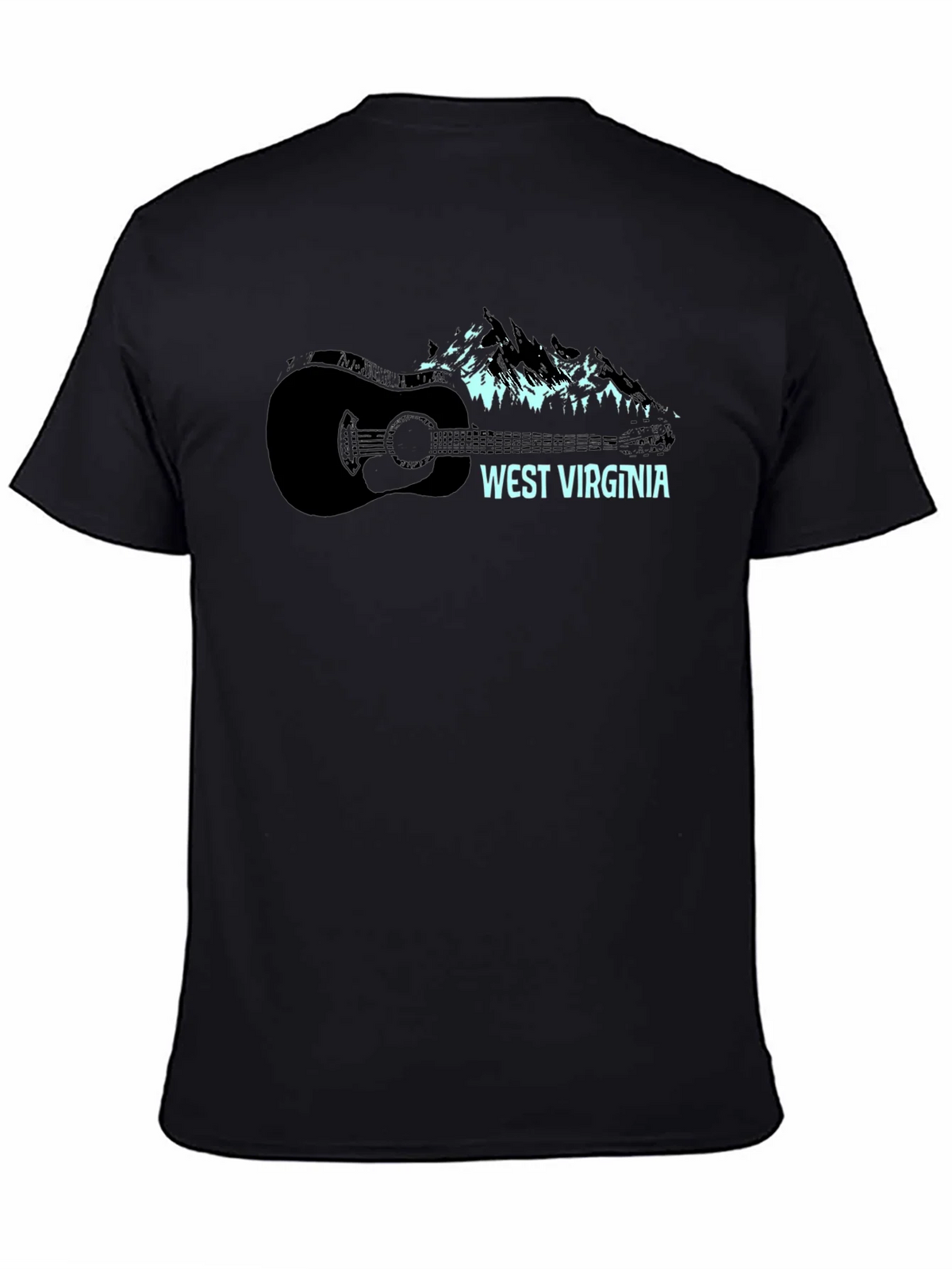 West Virginia Guitar & Mountain Graphic Tee