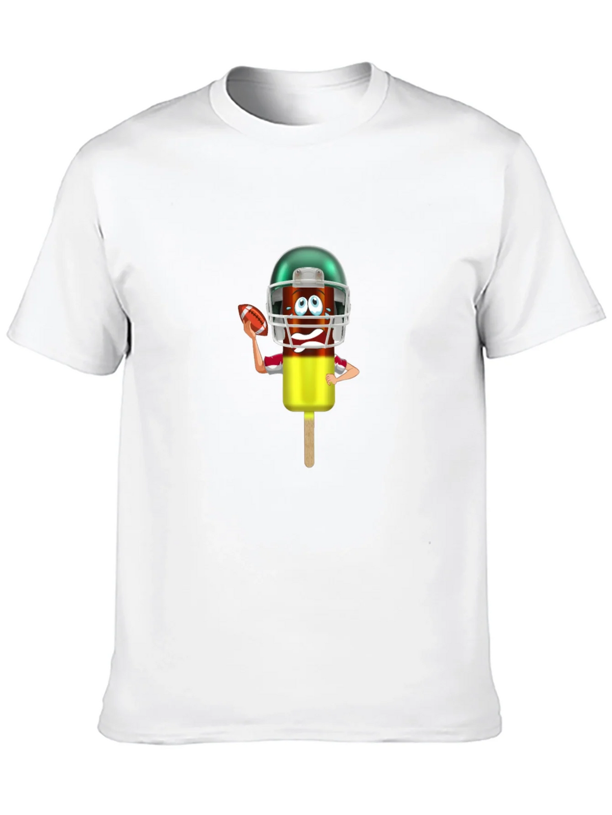 Football Ice Cream Character Graphic T-Shirt