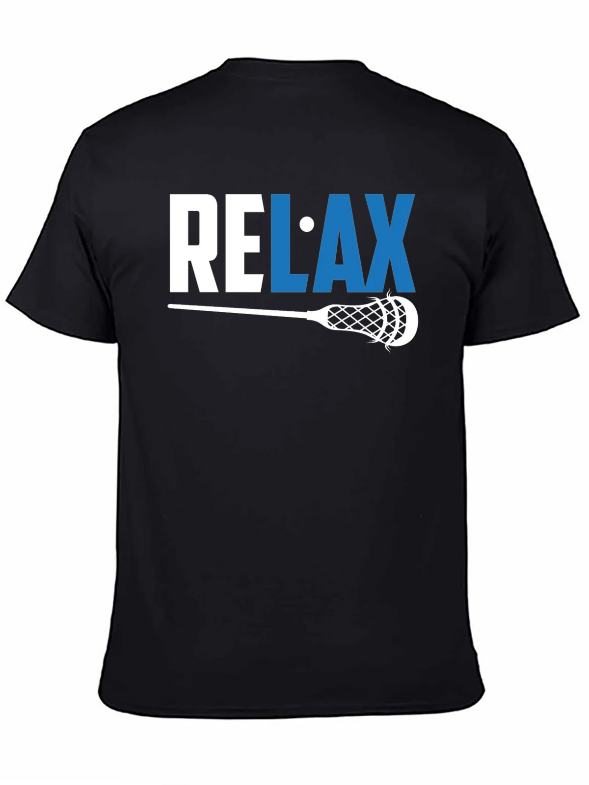 Relax Lacrosse Graphic Tee - Mens Black T-Shirt