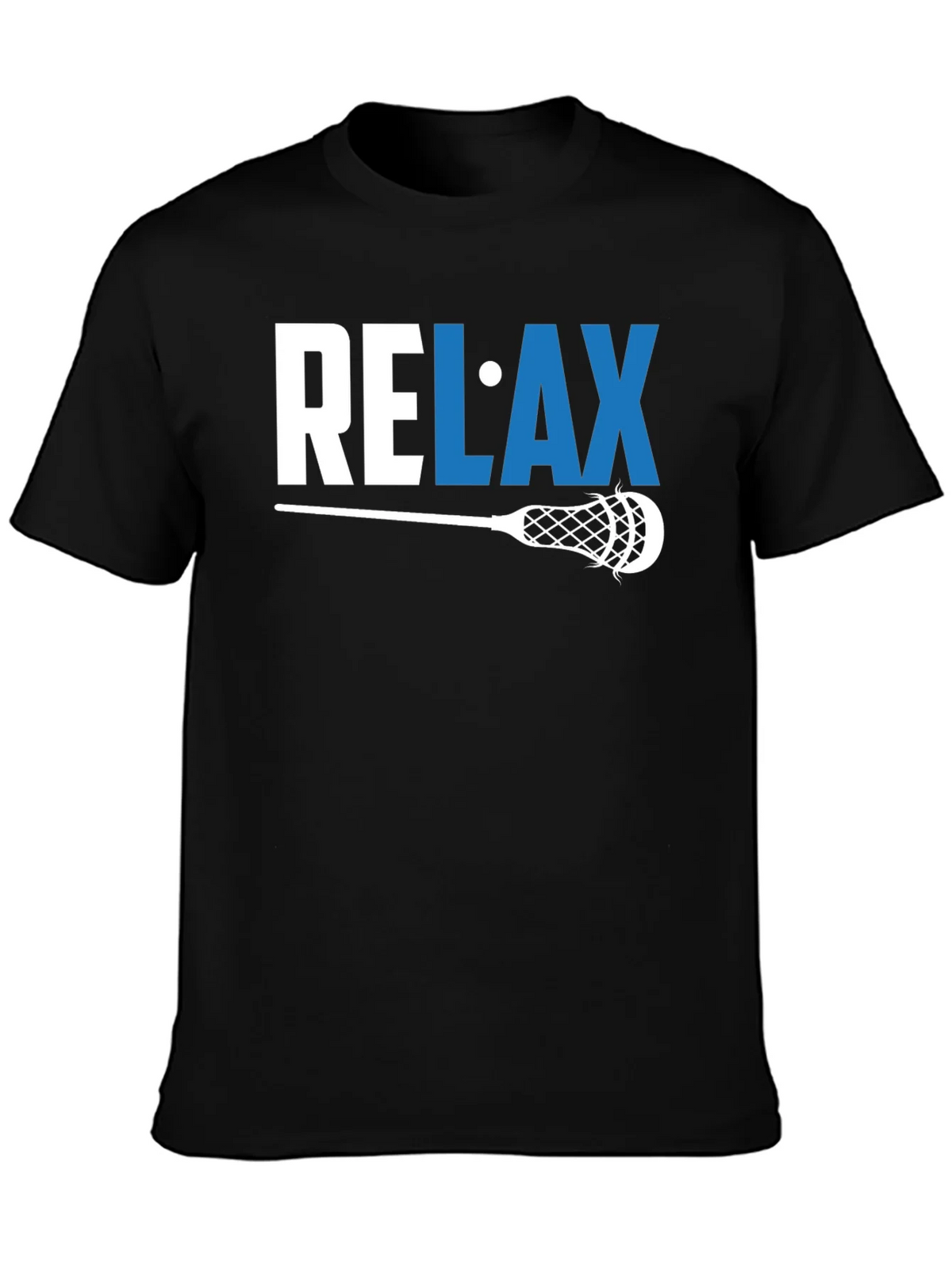 Relax Lacrosse Graphic Tee - Mens Black T-Shirt