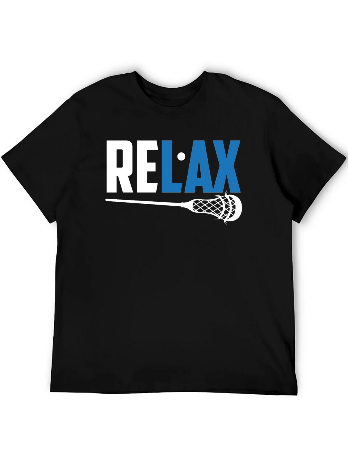 Relax Lacrosse Graphic Tee - Mens Black T-Shirt