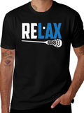 Relax Lacrosse Graphic Tee - Mens Black T-Shirt