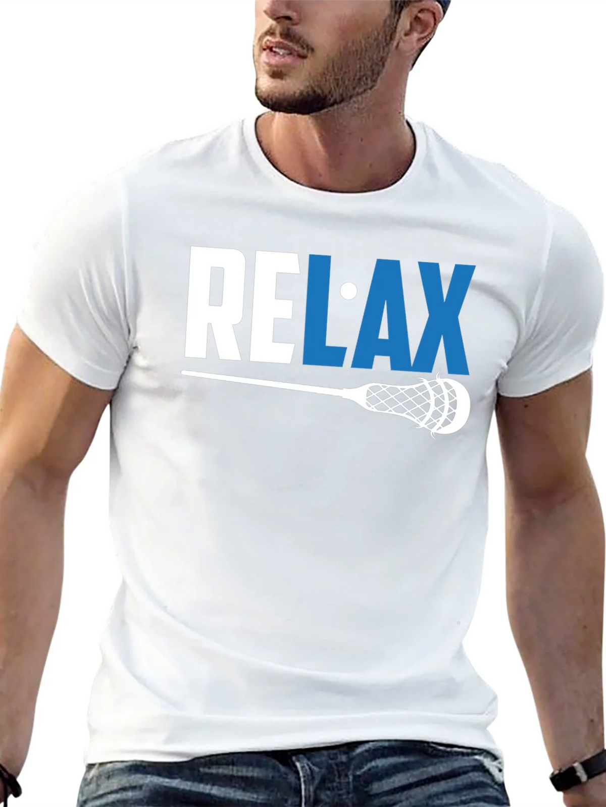 Relax Lacrosse Graphic Tee - Mens Black T-Shirt