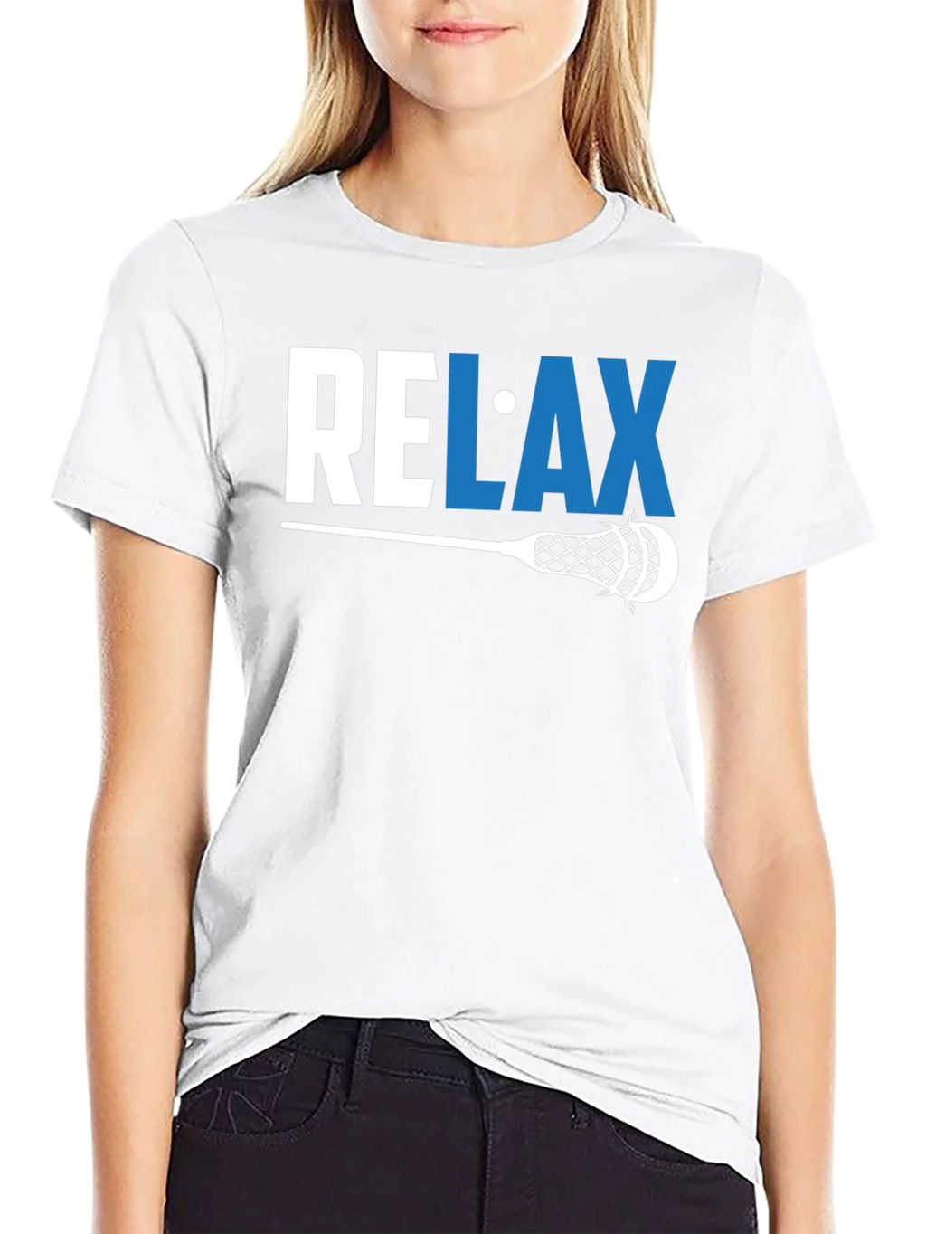 Relax Lacrosse Graphic Tee - Mens Black T-Shirt