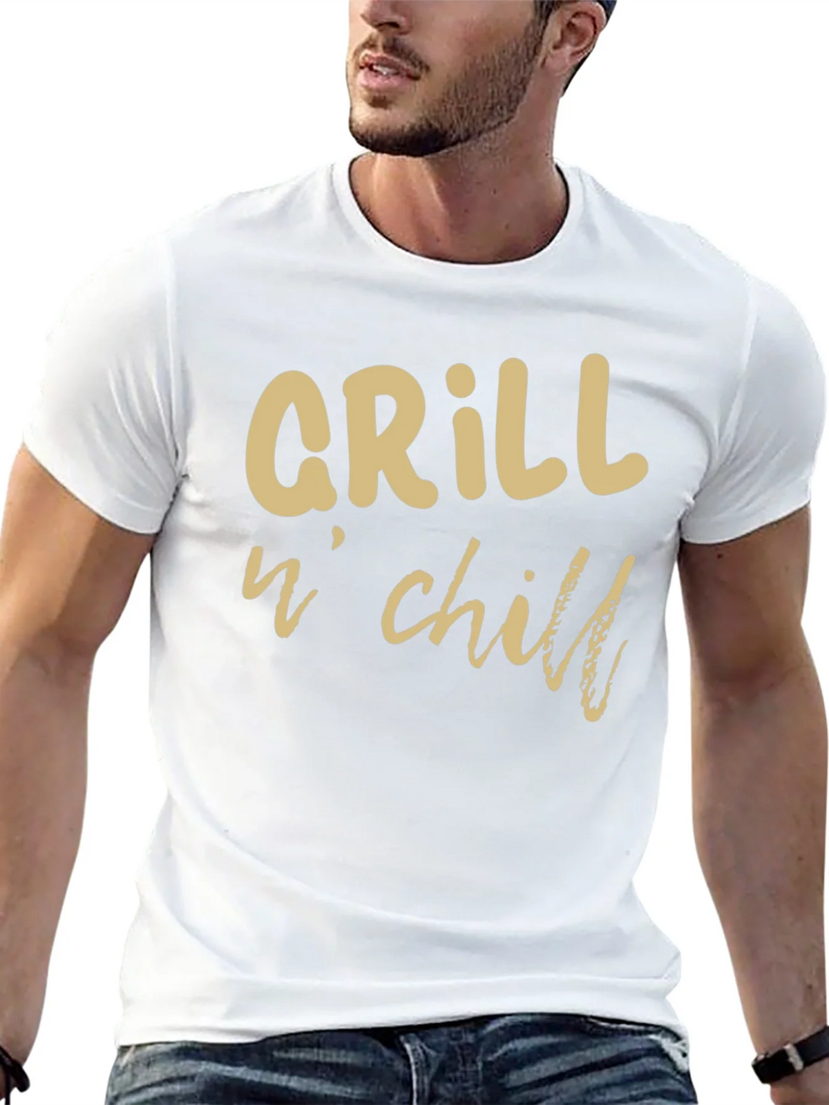 Grill n Chill Graphic T-Shirt - Black
