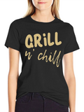 Grill n Chill Graphic T-Shirt - Black