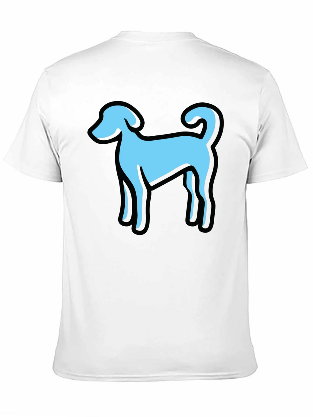 Dog Graphic Black T-Shirt Casual Tee