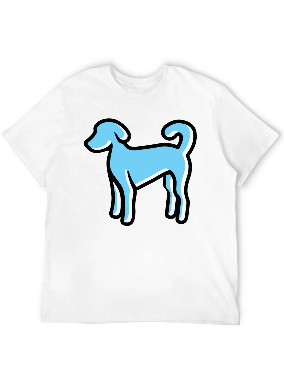 Dog Graphic Black T-Shirt Casual Tee
