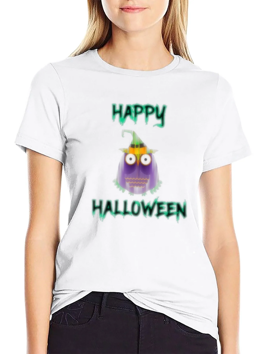 Happy Halloween Owl T-Shirt - Spooky Season Tee