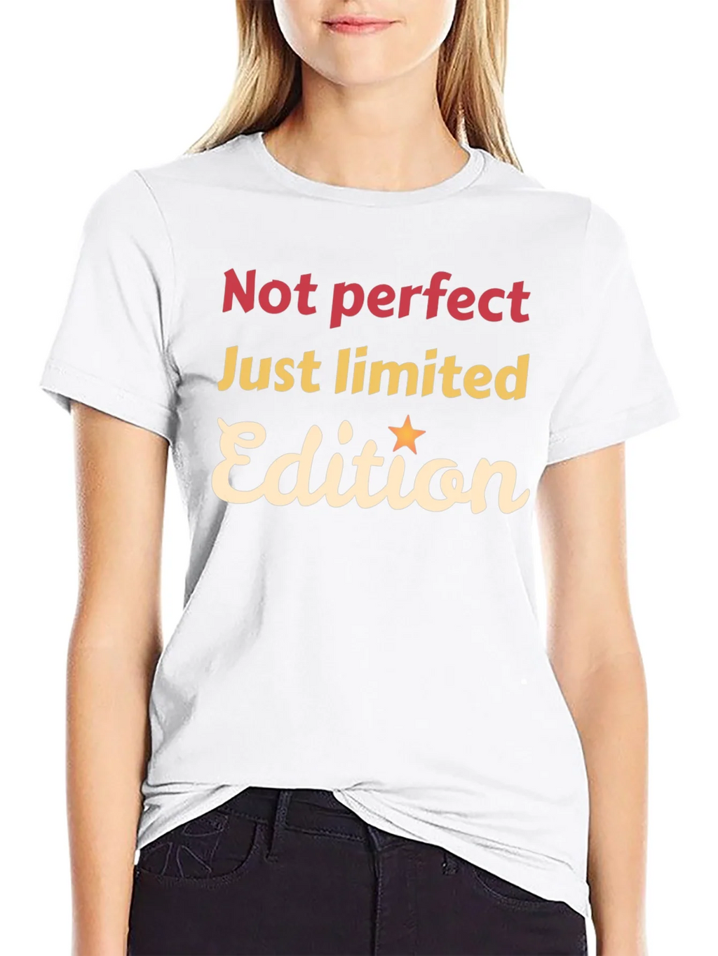 Not Perfect Just Limited Edition Black Graphic Tee