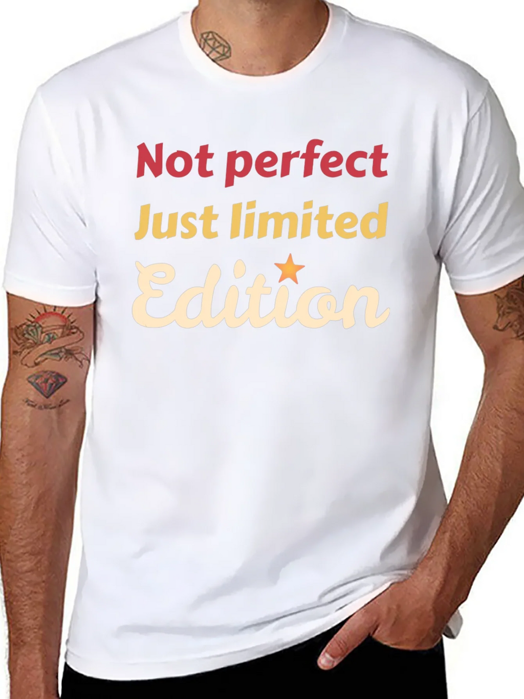 Not Perfect Just Limited Edition Black Graphic Tee