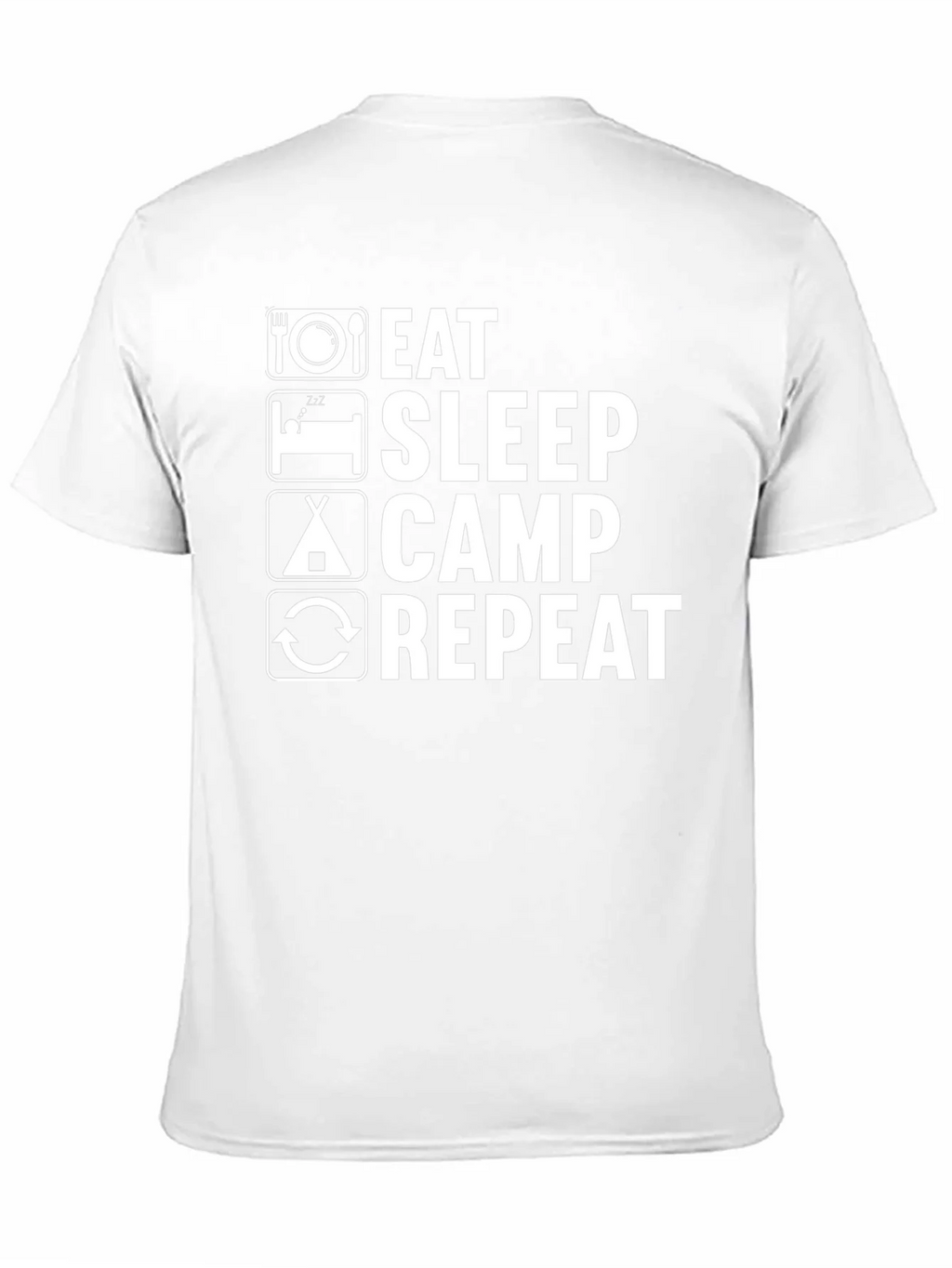 Eat Sleep Camp Repeat Graphic Tee
