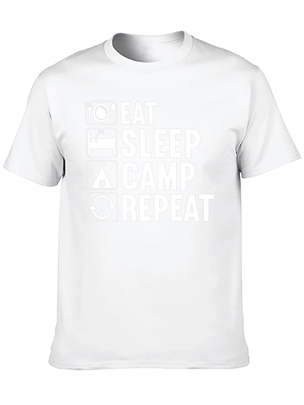 Eat Sleep Camp Repeat Graphic Tee