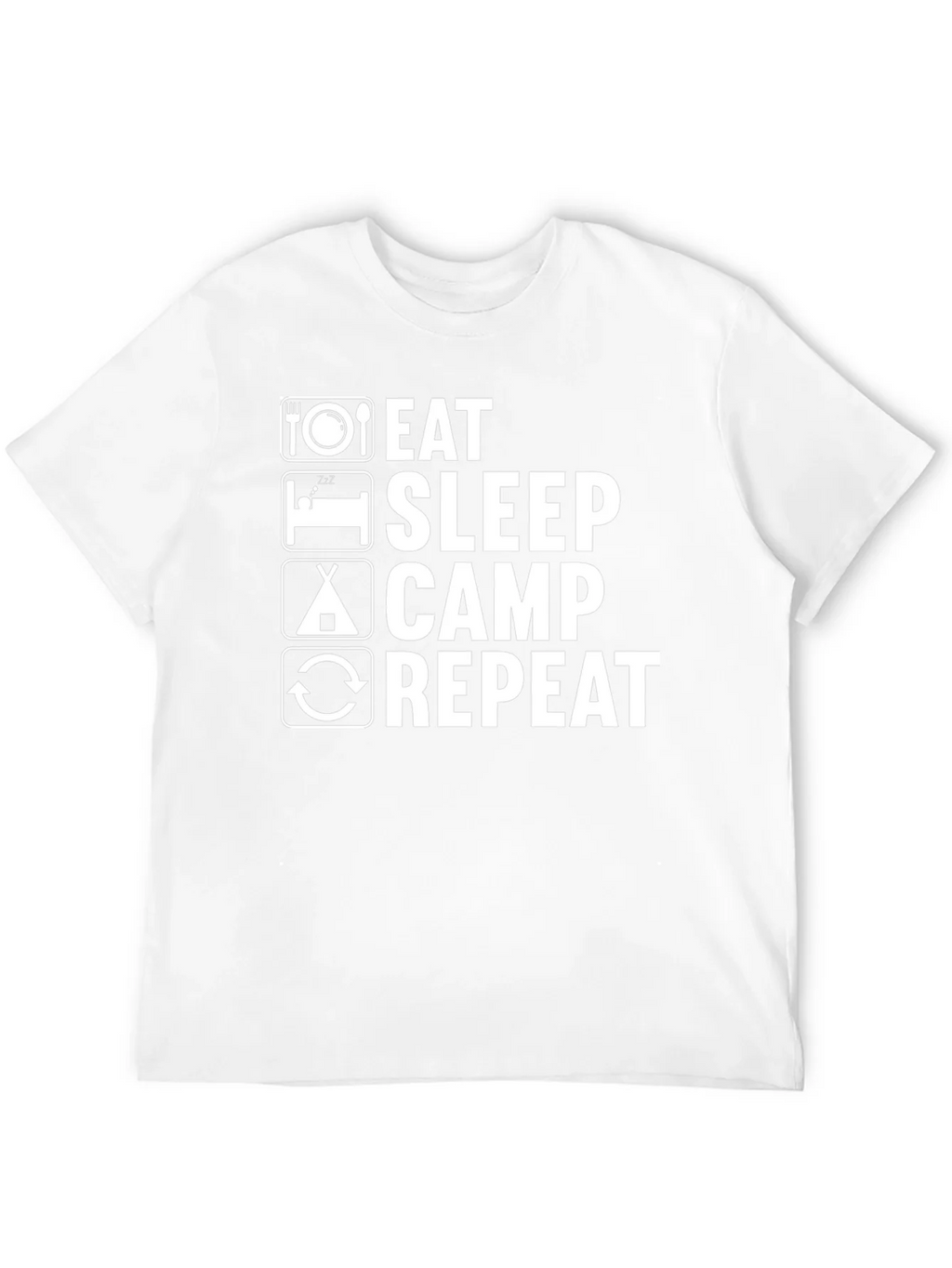 Eat Sleep Camp Repeat Graphic Tee