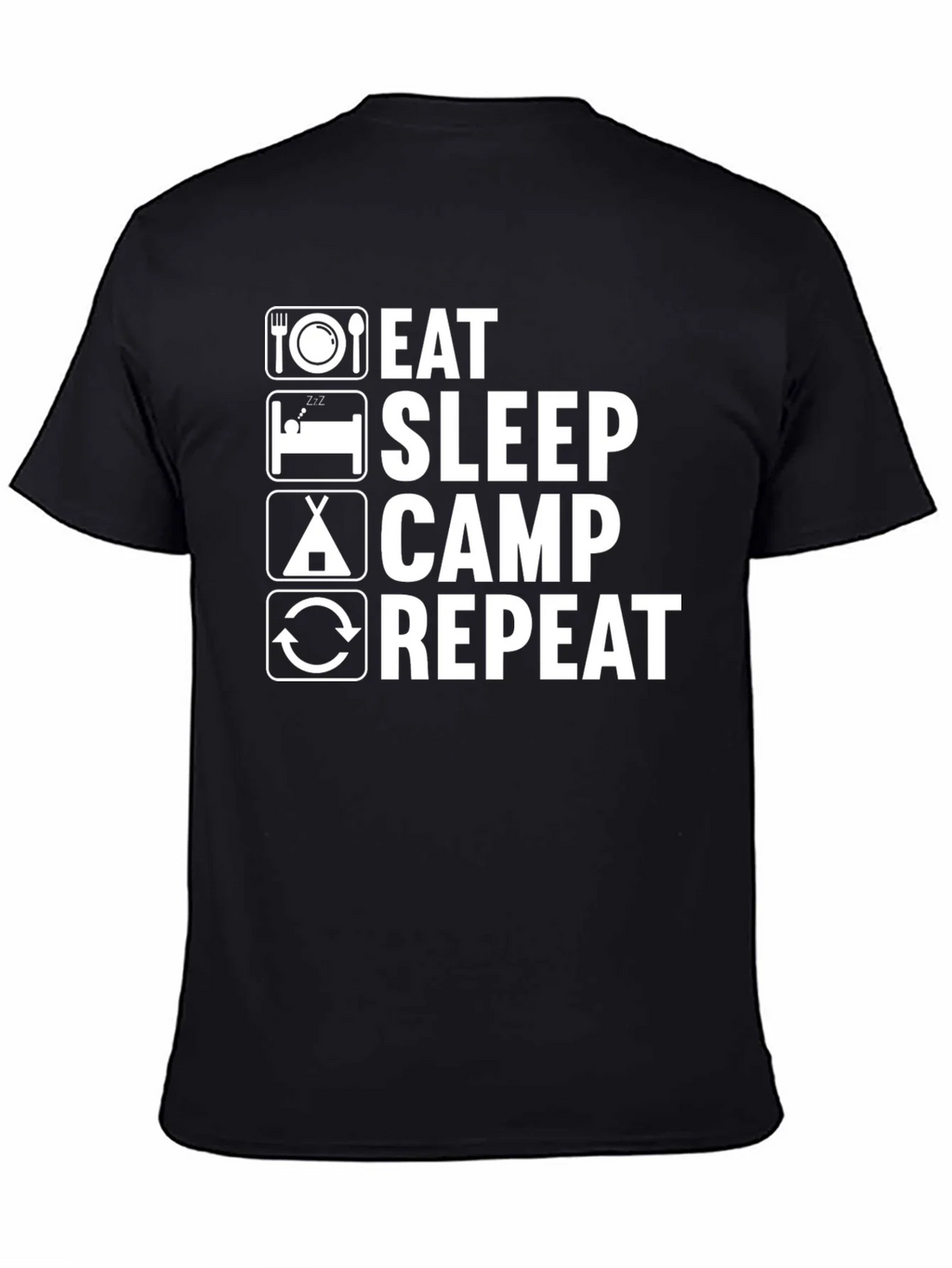Eat Sleep Camp Repeat Graphic Tee