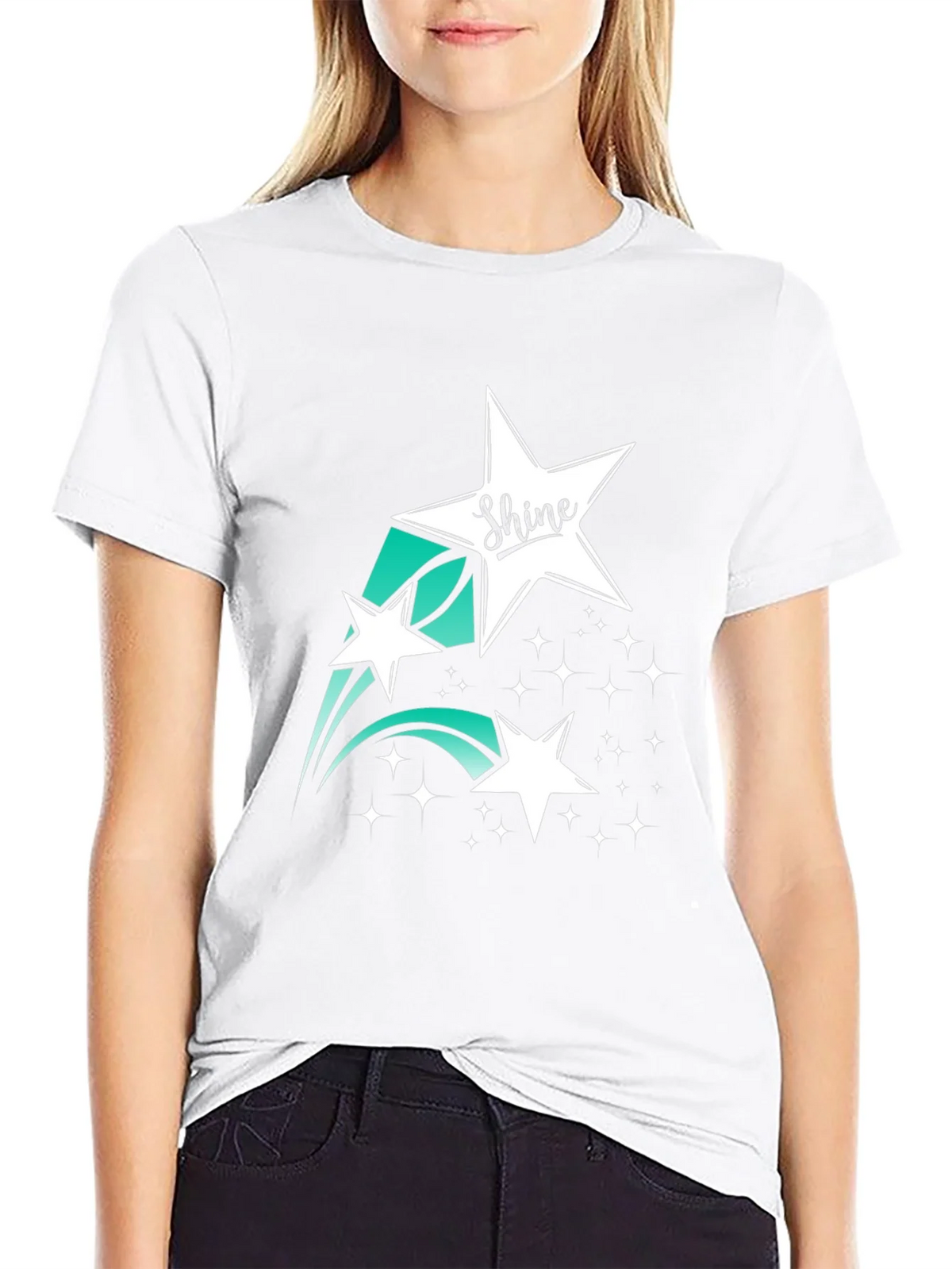 Shine Star Graphic Tee - Black