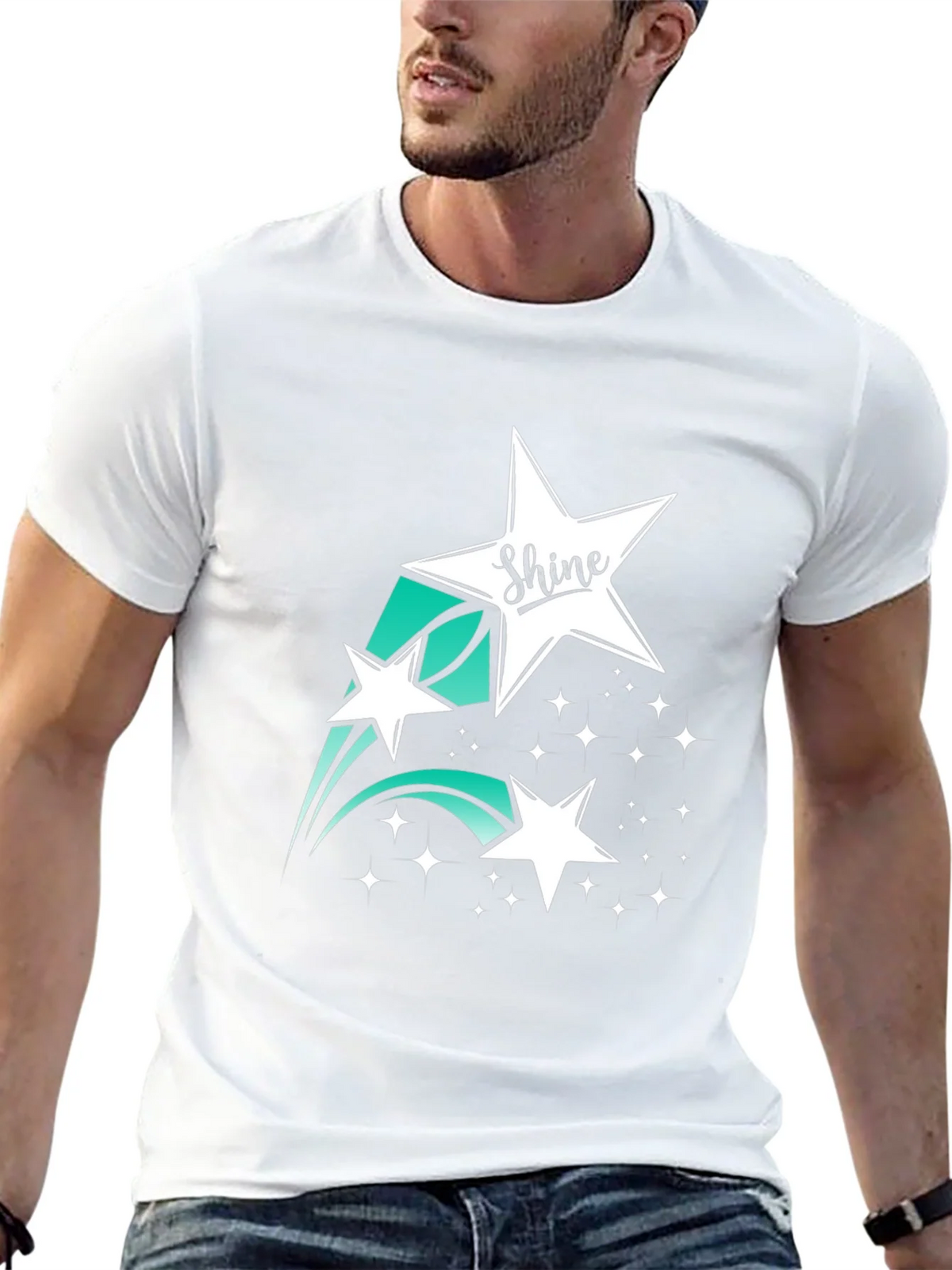 Shine Star Graphic Tee - Black